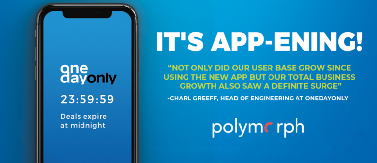 Polymorph develops a new mobile app for OneDayOnly banner